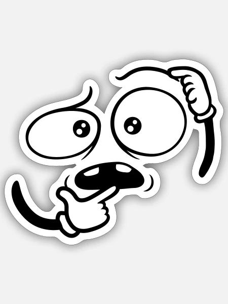 - Sticker size S (10 x 10 cm) - white matte