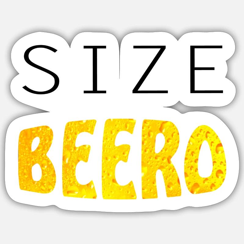 Size Beero - Sticker Größe S (10 x 10 cm) - Mattweiß