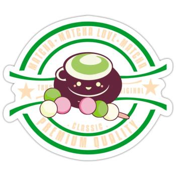 Japan - Matcha - Sticker Größe S (10 x 10 cm) - Mattweiß - Vorne