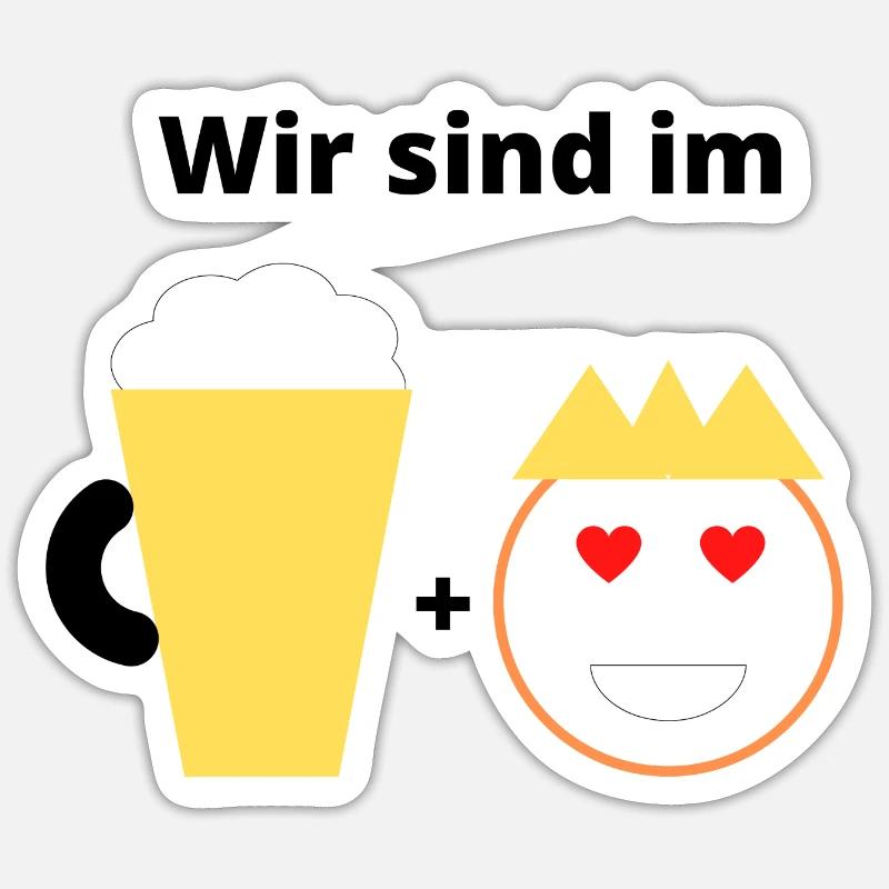 Mallorca - Bierkönig Liebe Sticker Größe S (10 x 10 cm)