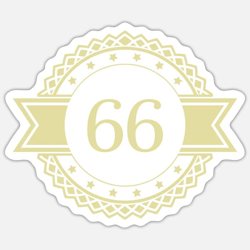 66 Emblème numérique - Sticker taille S (10 x 10 cm) - blanc mat