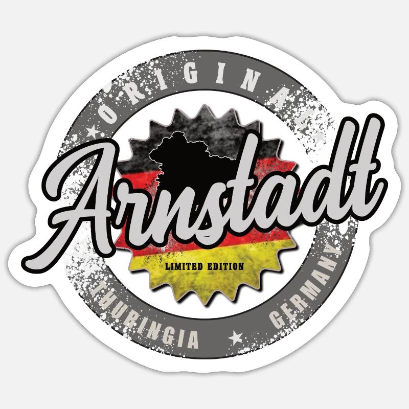 Original Germany Thuringia Arnstadt - Sticker size S (10 x 10 cm) - white matte