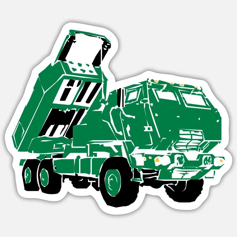 M142 HIMARS - Sticker Größe S (10 x 10 cm) - Mattweiß