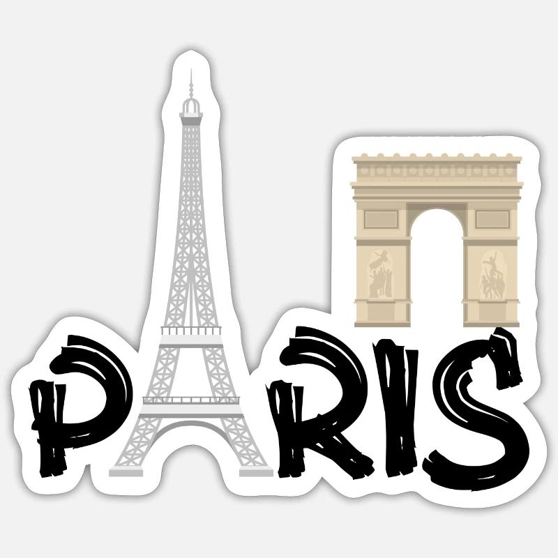 PARIS - Sticker taille S (10 x 10 cm) - blanc mat