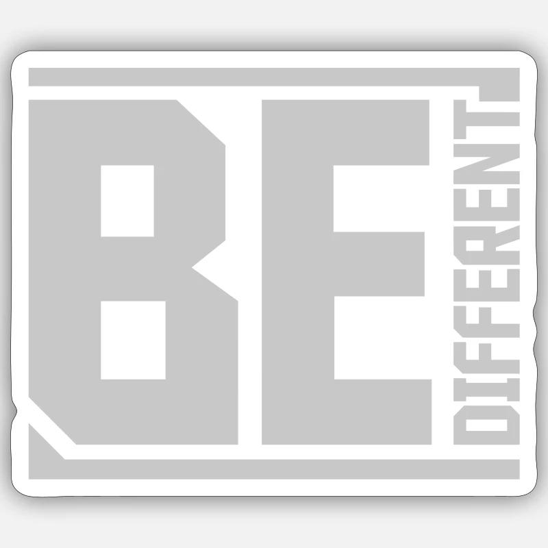 Be different Logo Design - Sticker size S (10 x 10 cm) - white matte