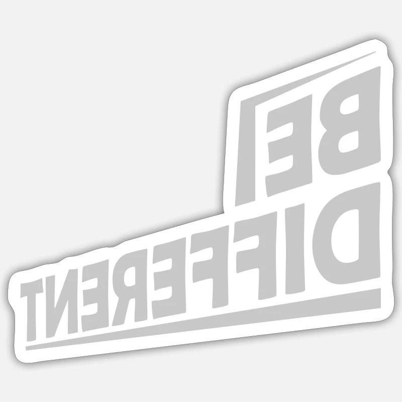 Be different Logo Design - Sticker size S (10 x 10 cm) - white matte