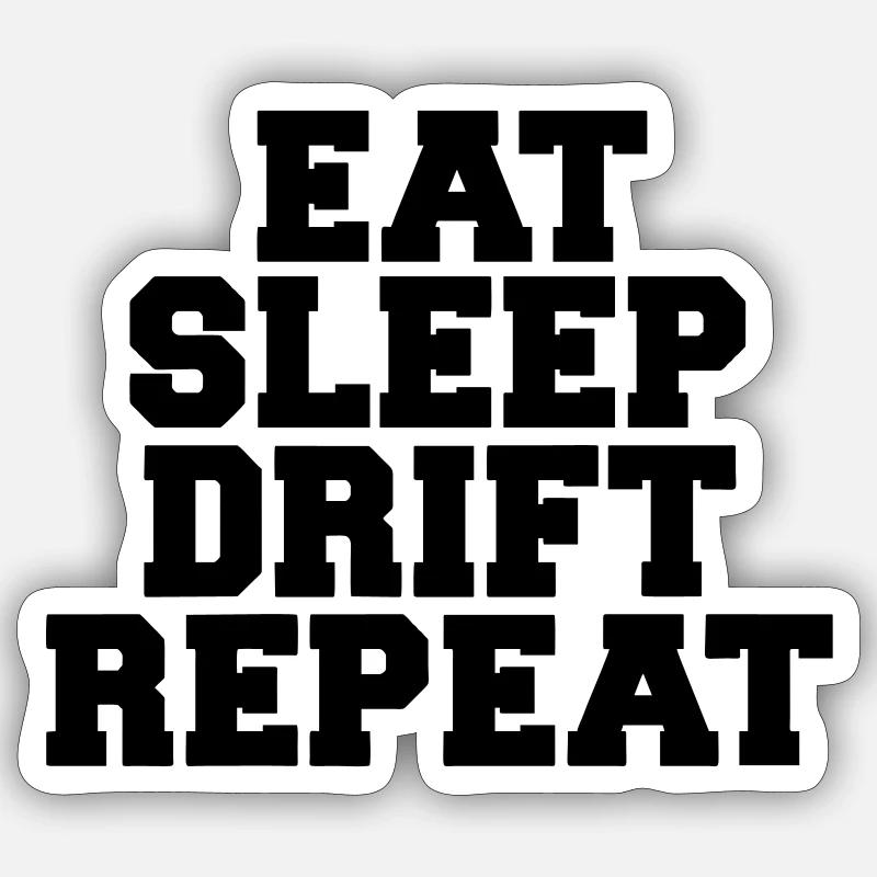 Manger Sleep Drift Répéter Sticker taille S (10 x 10 cm)