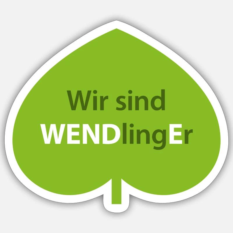Wir sind WENDlingEr - Sticker Größe S (10 x 10 cm) - Mattweiß