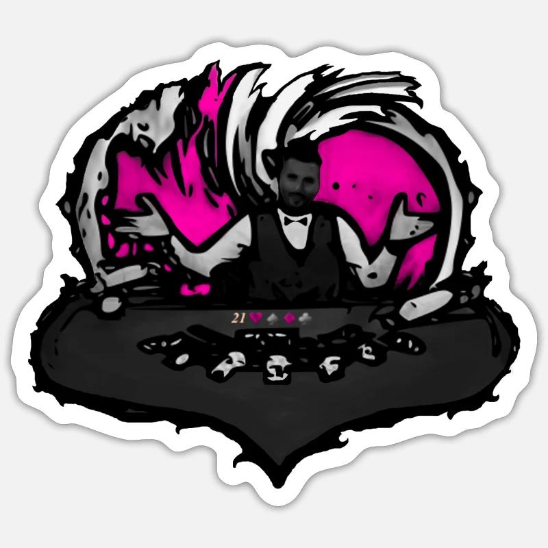 Blackjack.pink - Sticker size S (10 x 10 cm) - white matte