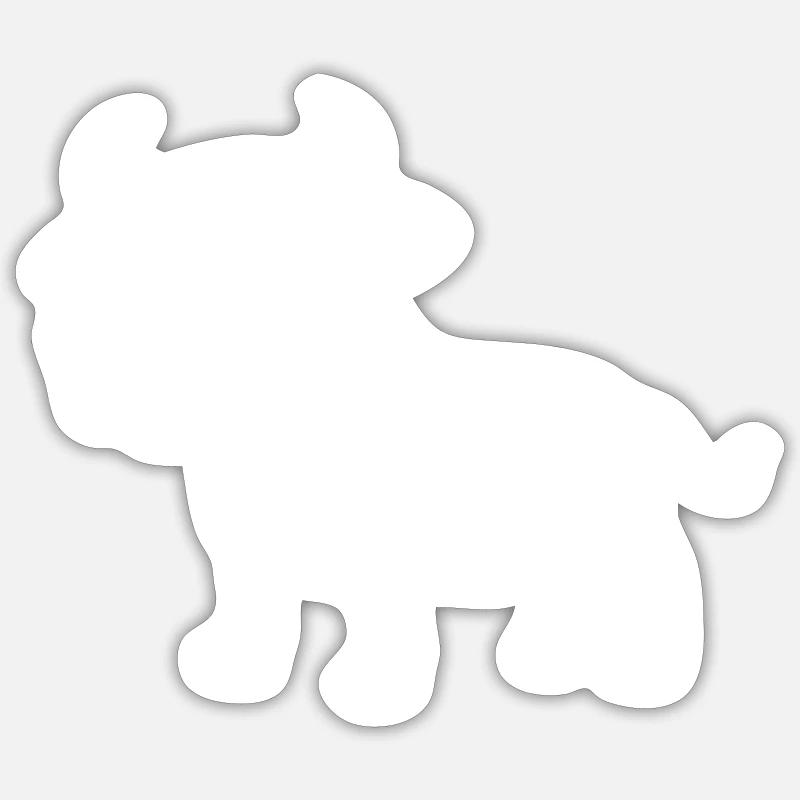 Taureau Comic Animal - Sticker taille S (10 x 10 cm) - blanc mat