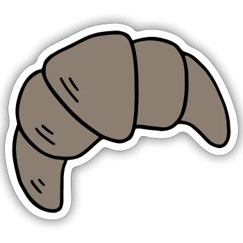 Croissant - Sticker Größe S (10 x 10 cm) - Mattweiß - Vorne