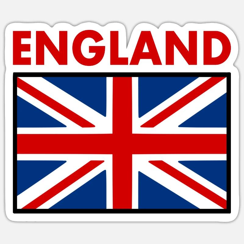 angleterre - Sticker taille S (10 x 10 cm) - blanc mat