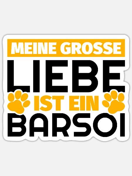 Barsoi Geschenke lustig - Sticker Größe S (10 x 10 cm) - Mattweiß
