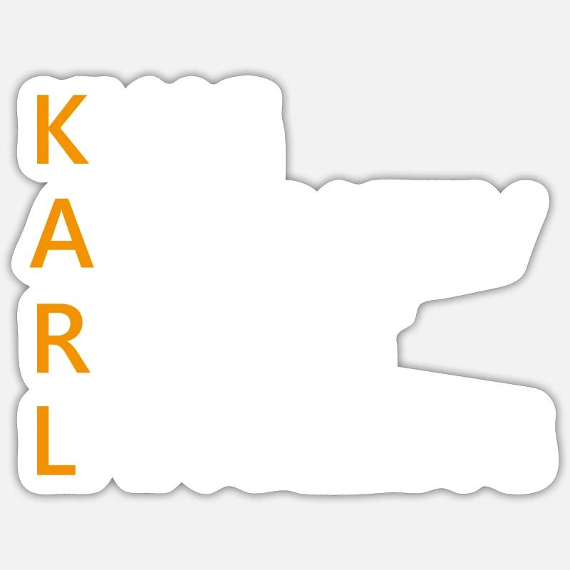 Karl Name Geschenk - Sticker Größe S (10 x 10 cm) - Mattweiß