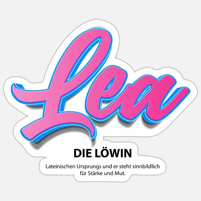 Lea in 3 D mit Bedeutung Sticker Größe S (10 x 10 cm)