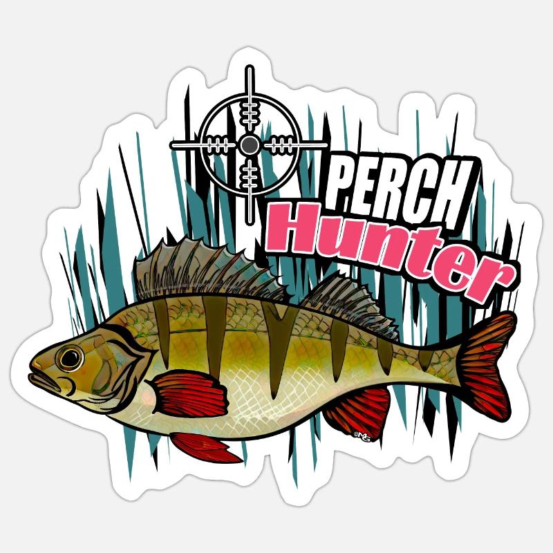 Chasseur de perches Sticker taille S (10 x 10 cm)