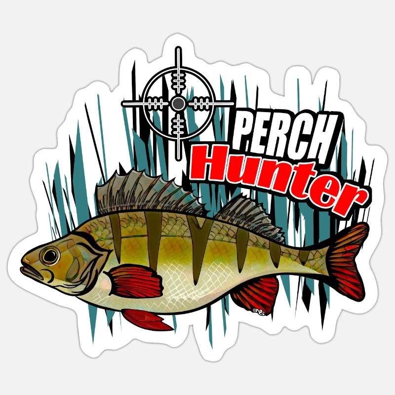 Chasseur de perches - Sticker taille S (10 x 10 cm) - blanc mat