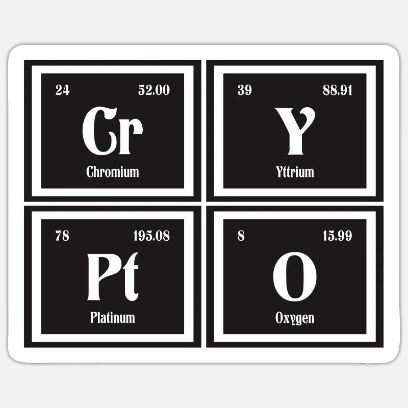 Krypto-| Periodensystem der Elemente Sticker Größe S (10 x 10 cm)