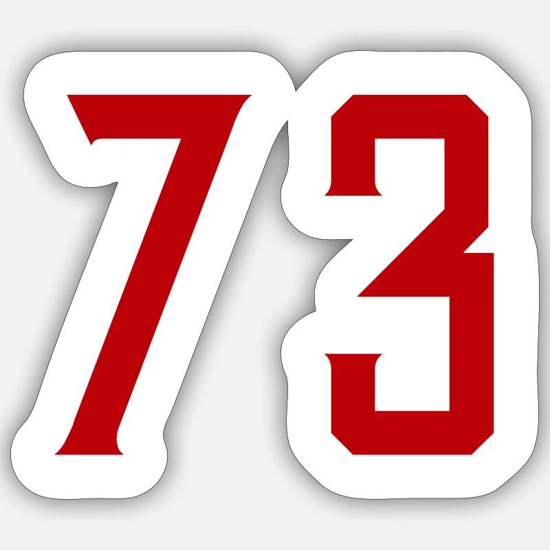 Symbole numérique 73 - Sticker taille S (10 x 10 cm) - blanc mat