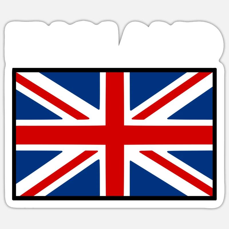 angleterre - Sticker taille S (10 x 10 cm) - blanc mat