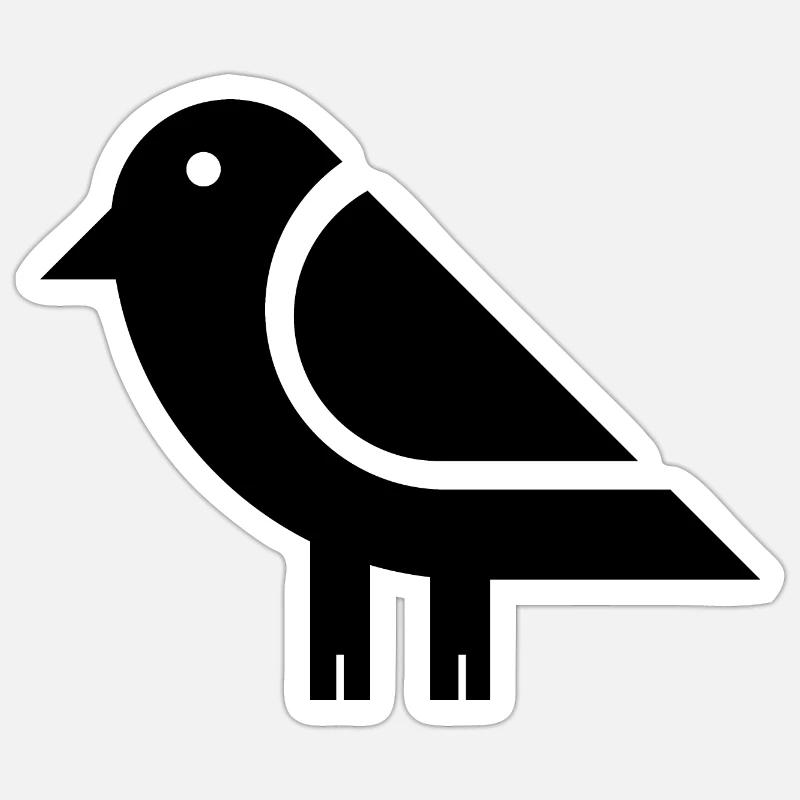 Icon-Bird - Sticker size S (10 x 10 cm) - white matte