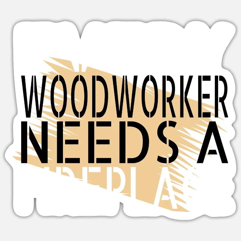 arborists fun cool logging lumberjackwoodworking Sticker Größe S (10 x 10 cm)