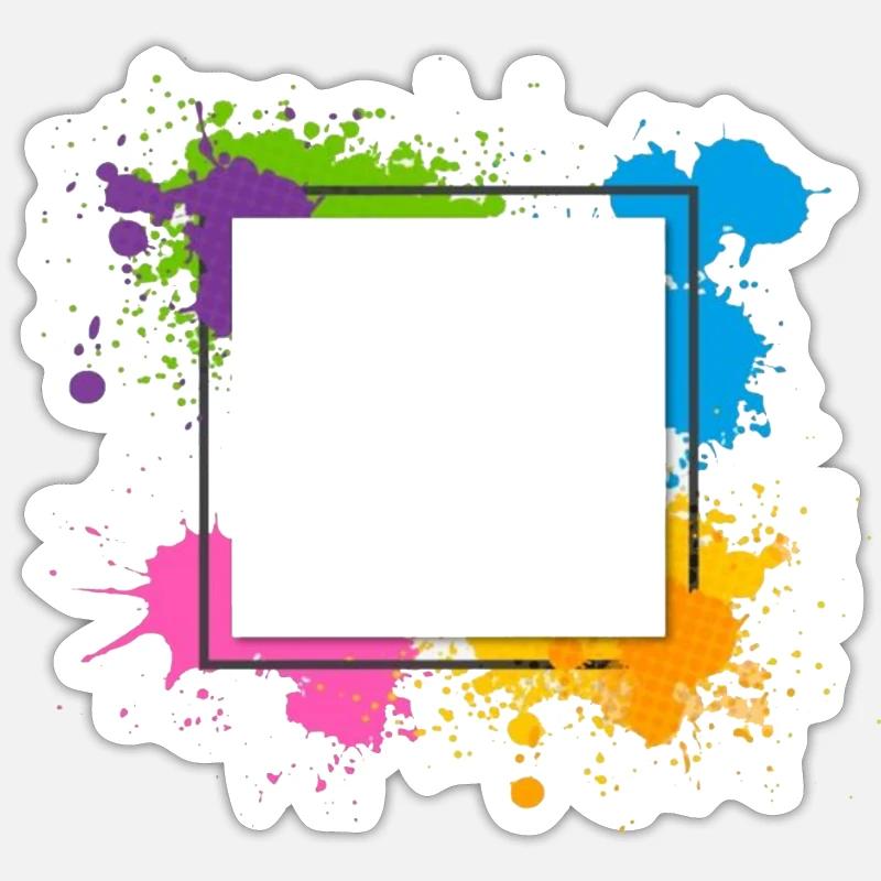 Lustiges Prinzip - Sticker Größe S (10 x 10 cm) - Mattweiß