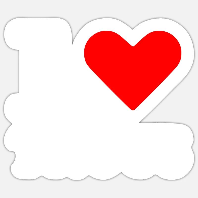 I love truss - Sticker taille S (10 x 10 cm) - blanc mat