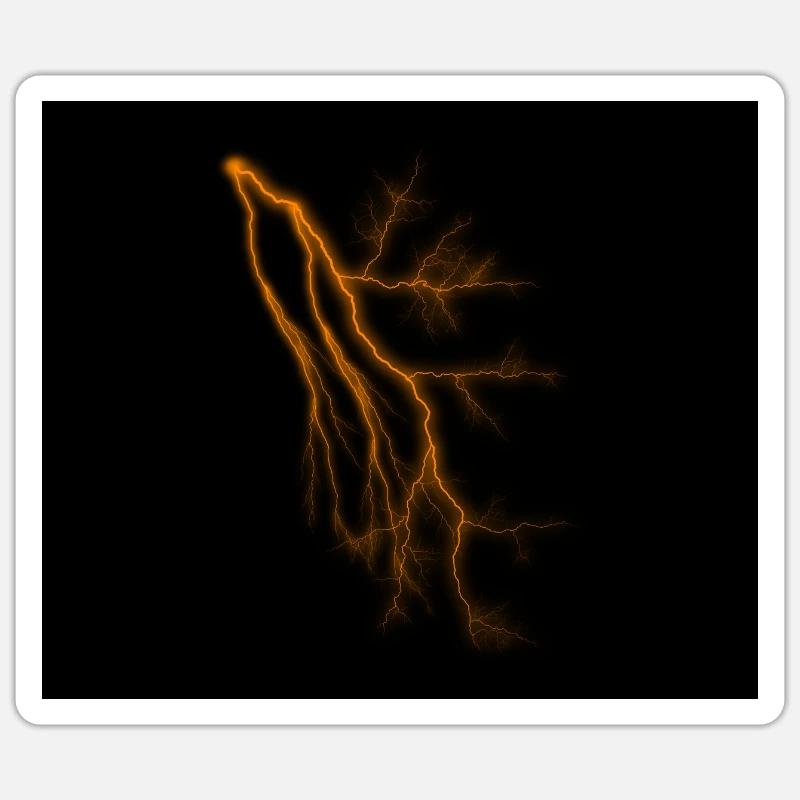 Lightning Bolt Blitz - Sticker Größe S (10 x 10 cm) - Mattweiß
