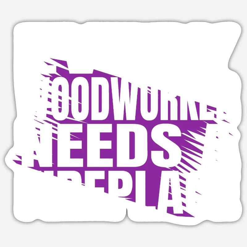 cool logging lumberjackwoodworking carpenter Sticker size S (10 x 10 cm)