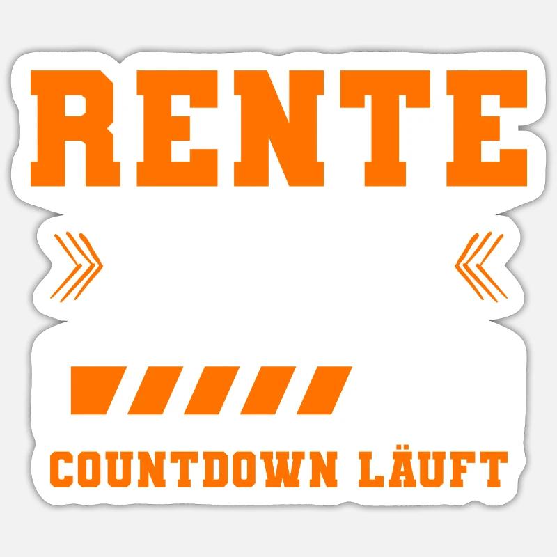 Rente 2024 Countdown Läuft Rente 2024 - Sticker Größe S (10 x 10 cm) - Mattweiß
