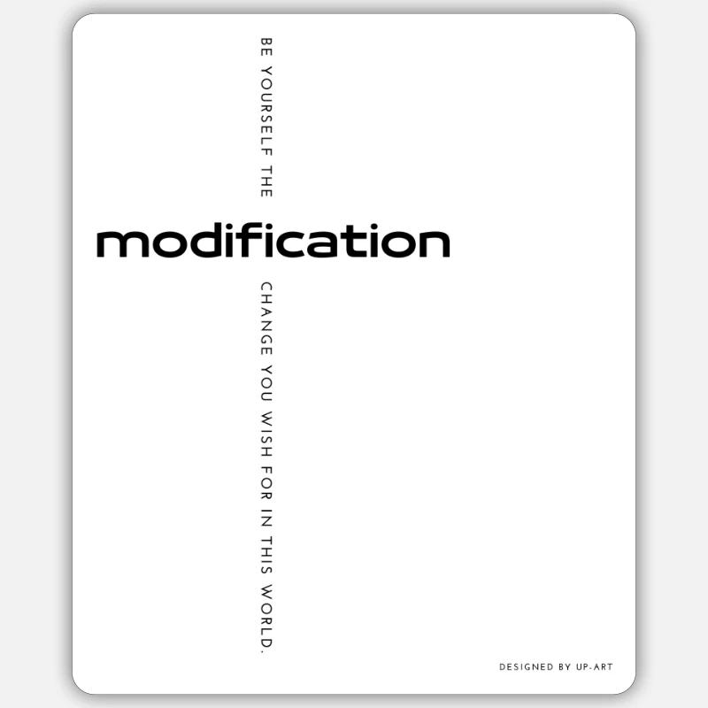 modification - Sticker Größe S (10 x 10 cm) - Mattweiß