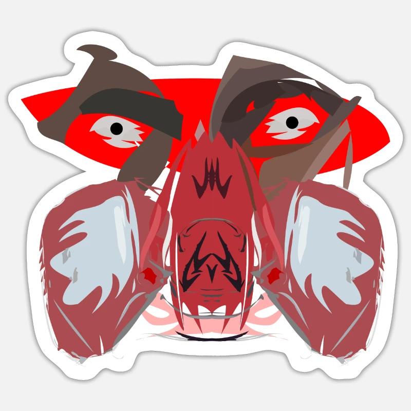 Lackierer Affengesicht - Sticker Größe S (10 x 10 cm) - Mattweiß