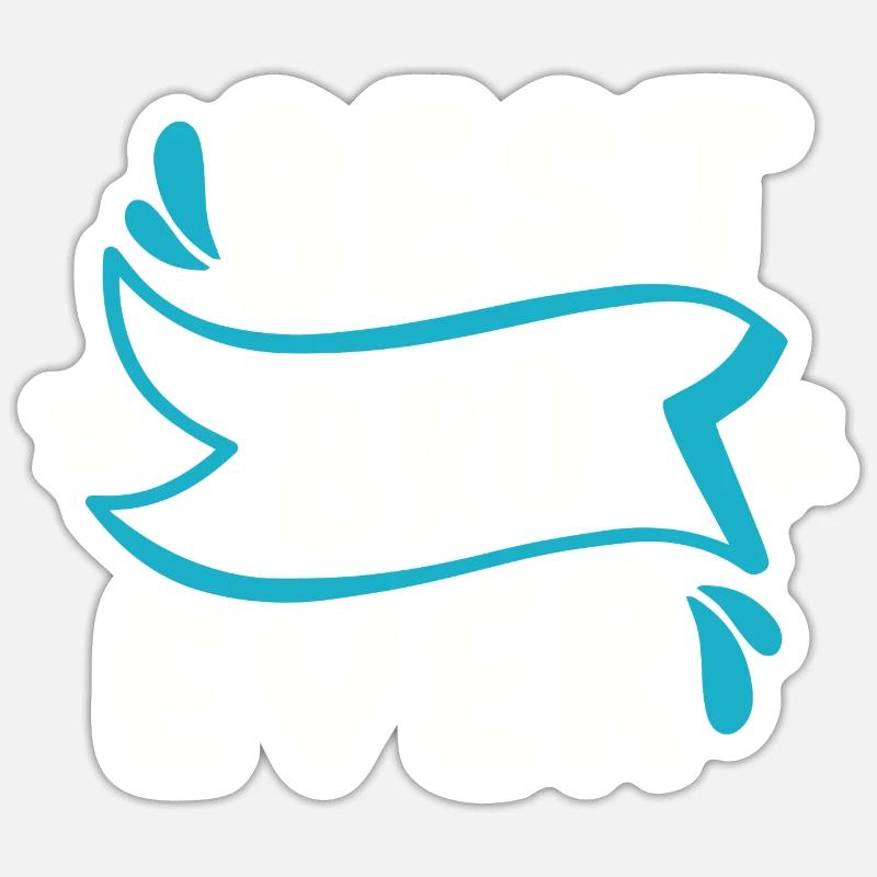 Best Bro Ever Bester Bruder Geschenkidee Sticker Größe S (10 x 10 cm)