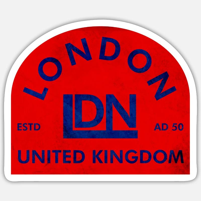 Emblème de Londres au Royaume-Uni - Sticker taille S (10 x 10 cm) - blanc mat