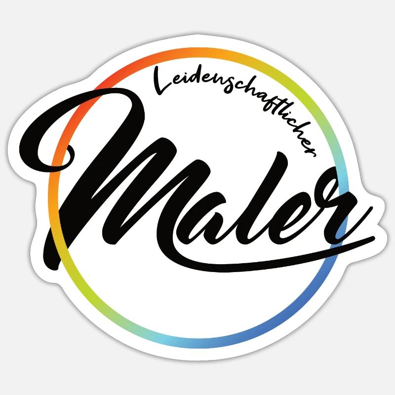 Passionate painter - Sticker size S (10 x 10 cm) - white matte