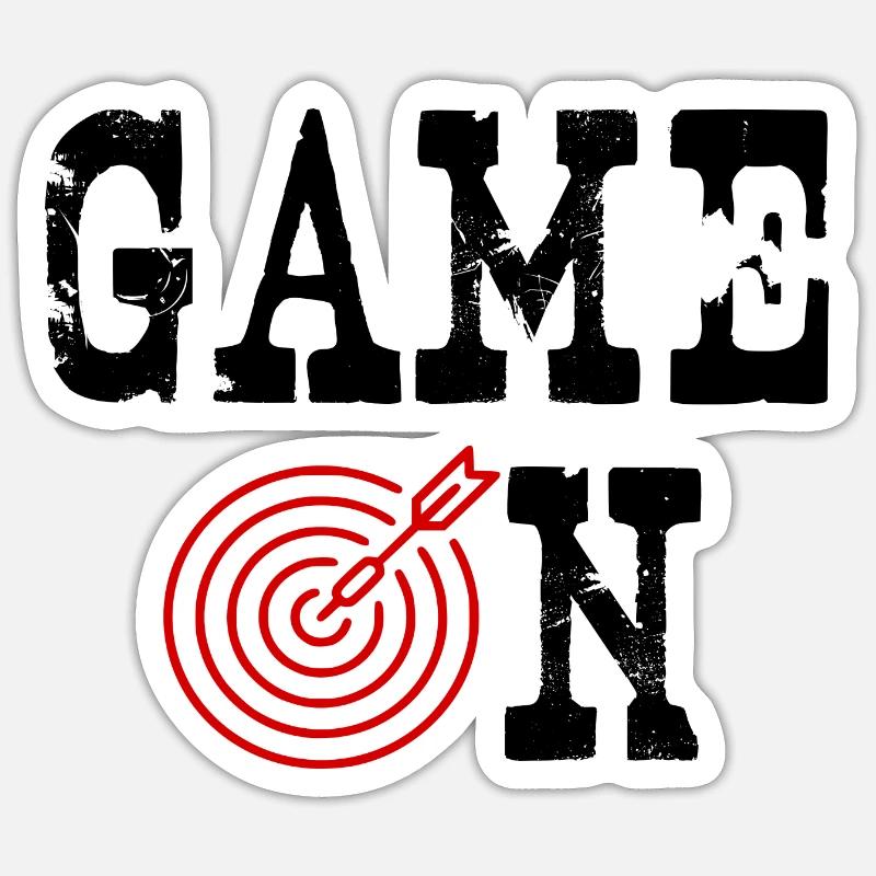 Jeu de fléchettes sur fléchettes Idée cadeau fléchettes - Sticker taille S (10 x 10 cm) - blanc mat
