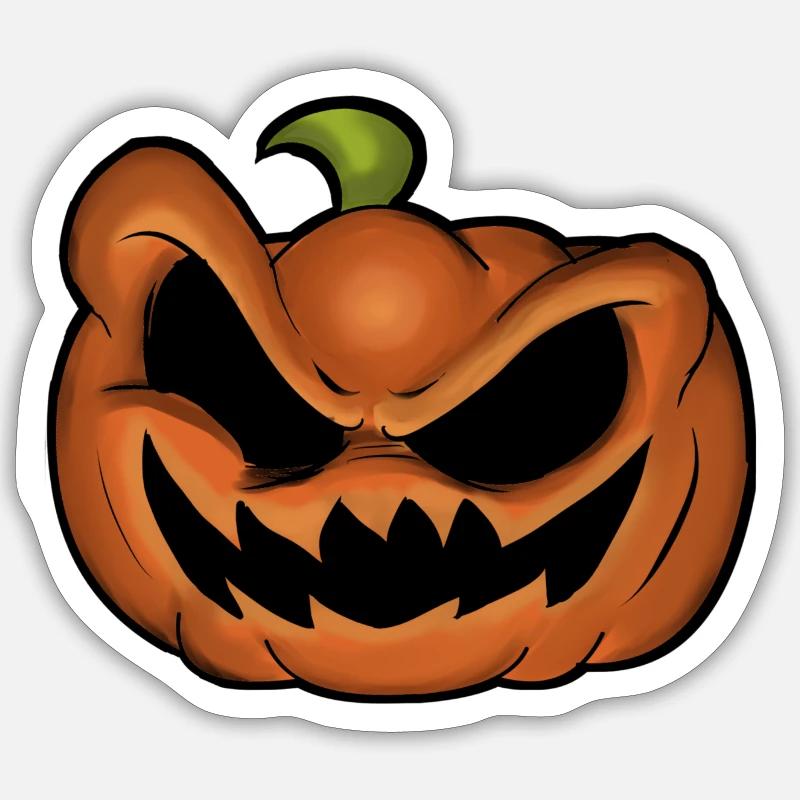 pumpkin - Sticker size S (10 x 10 cm) - white matte