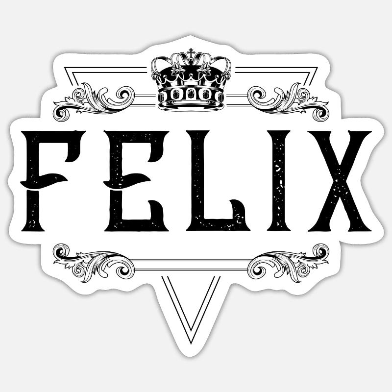 Felix Name - Sticker Größe S (10 x 10 cm) - Mattweiß
