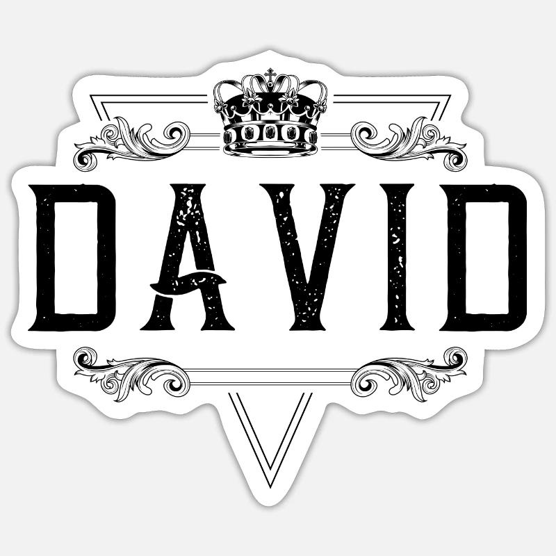 David Name Sticker Größe S (10 x 10 cm)