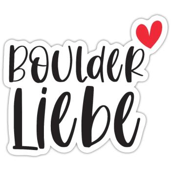Bouldern Boulderliebe Berge Klettern Geschenk - Sticker Größe S (10 x 10 cm) - Mattweiß - Vorne