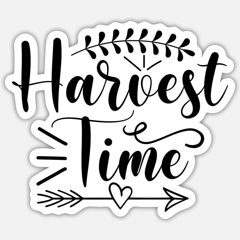 10 temps de récolte - Sticker taille S (10 x 10 cm) - blanc mat