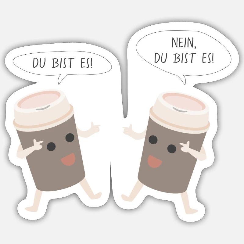 Kaffee Komplimente Sticker Größe S (10 x 10 cm)