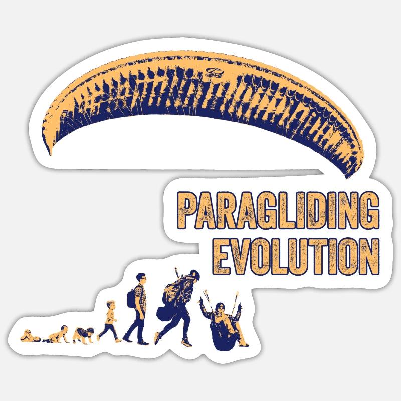 Paragliding Evolution Sticker Größe S (10 x 10 cm)