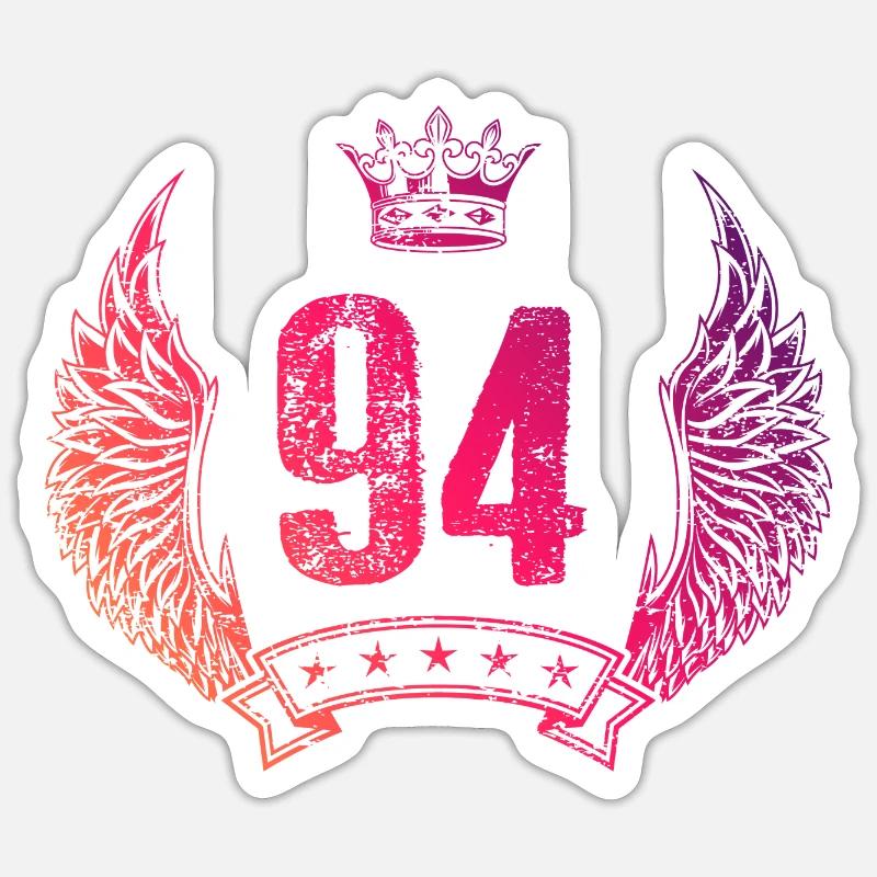 94 Couronne numérique - Sticker taille S (10 x 10 cm) - blanc mat