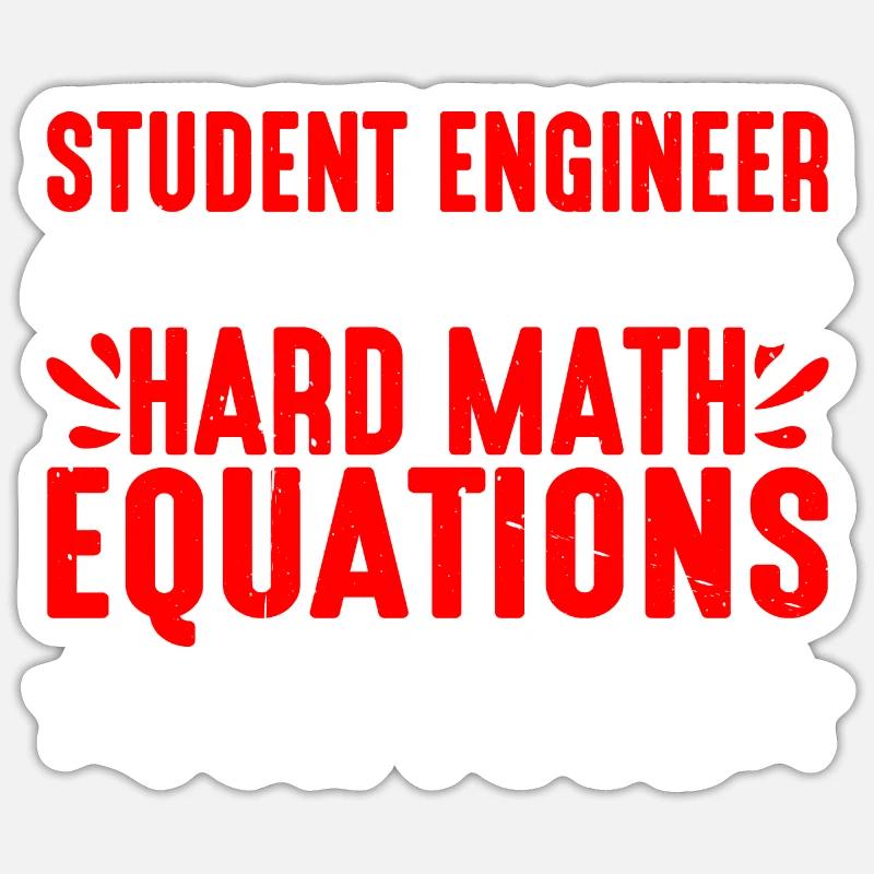 Will Do Ridiculously Hard Math Equations For Food3 Sticker size S (10 x 10 cm)