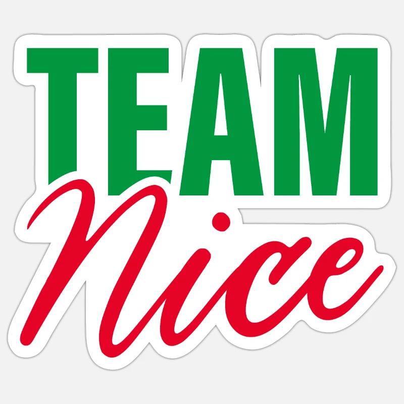 L’équipe Nice - Sticker taille S (10 x 10 cm) - blanc mat