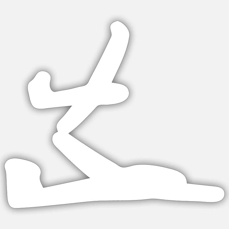 Glider Gliding Gliding Glider - Sticker size S (10 x 10 cm) - white matte