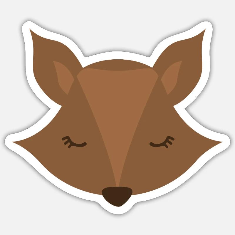 Fuchs, der schläft Sticker Größe S (10 x 10 cm)