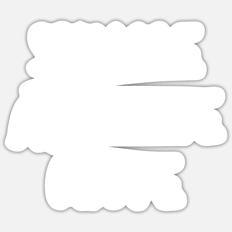 signale à droite clyde - Sticker taille S (10 x 10 cm) - blanc mat